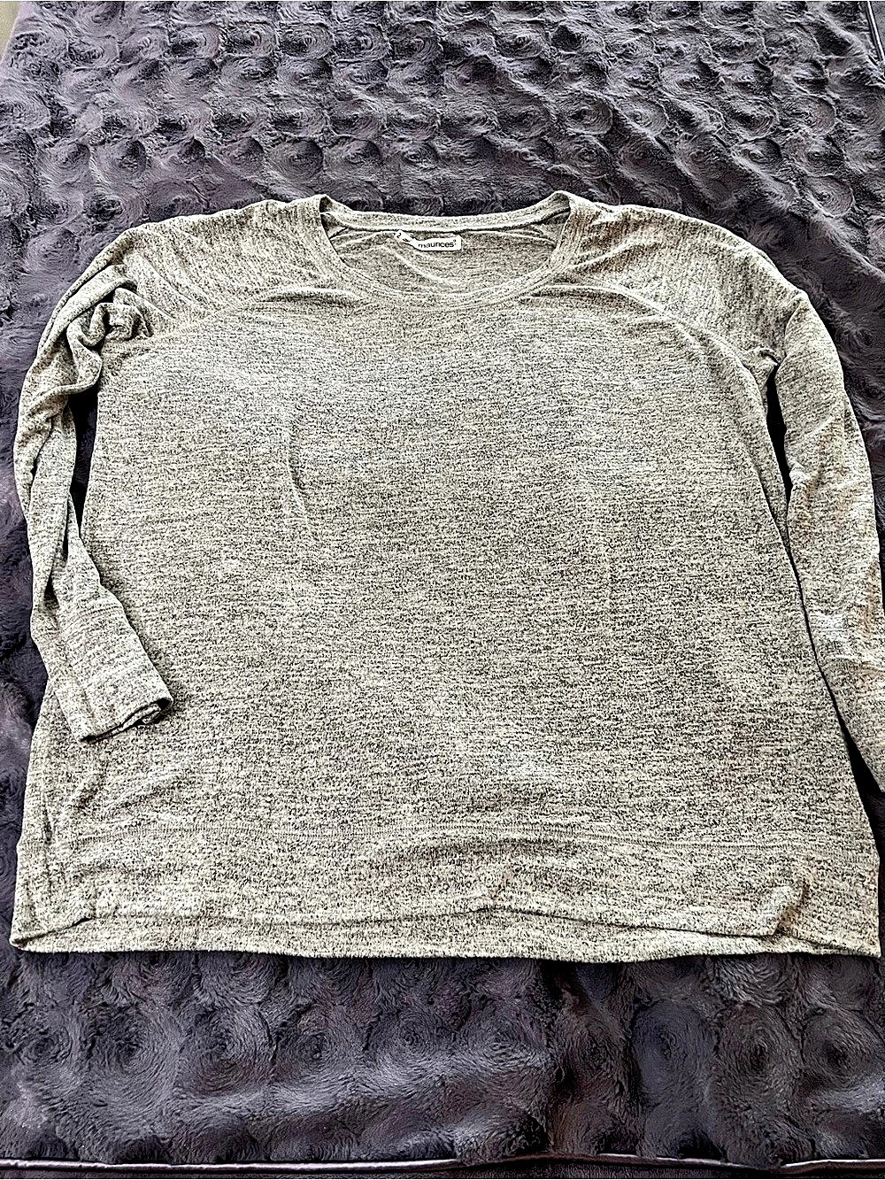 Maurices Long Sleeve Sweater Tee in Gray Size 2x